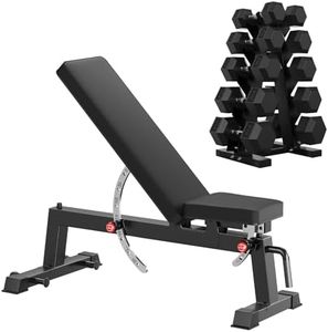 HANDBODE Adjustable Weight Bench Set with 200LB Dumbbell Set, A Frame Weight Rack Stand, 1300 LBS Capacity Home Gym Bench for Weightlifting, Strength Training, Flat, Incline, Upright