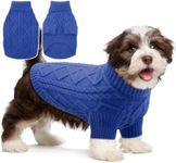 EMUST Sweater for Dogs, Cute Medium Dog Sweater, Kitten Christmas Sweater, Dog PuppyTurtleneck Sweater for Small Medium Dogs,RoyalBlue M