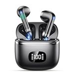 Wireless Earbuds - Headphones Bluetooth 5.3 with 4 ENC Noise Cancelling Mics - HiFi Stereo Deep Bass - 40 Hours Playtime in Ear Earphones - USB-C Fast Charging - Perfect for Sports, Work, and Leisure