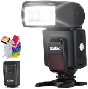 GODOX TT520 II Universal On-Camera Flash Speedlite with AT-16 Wireless Trigger Transmitter GN33 S1/S2 Modes Compatible for Canon Nikon Pentax Olympus Fujifilm Panasonic DSLR Cameras with Hot Shoe