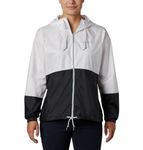 Columbia Women's Flash Forward Windbreaker, White/Black, X-Large