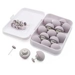 MQUPIN Duvet Clips 16 Pcs,Non-Slip Quilt Fixator,Duvet Comforter Clips with One-Key Unlock Duvet Pins Fasteners for Quilt, Cushions,Curtains- Grey