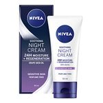 NIVEA Sensitive Night Cream (50 ml), Face Cream for Sensitive Skin with Liquorice Extract and Grape Seed Oil, Regenerating Skin Care