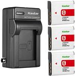 Kastar 3-Pack NP-BG1 Battery and AC Wall Charger Replacement for Sony NP-BG1, NP-FG1, NPBG1, NPFG1, G Type Battery, Sony BC-CSG, BC-CSGD, BC-CSGE Charger, Sony HDR-GW55, HDR-GW77 Digital Camera