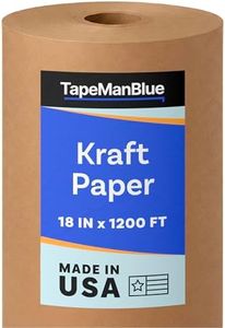 Kraft Paper Roll, 18" x 14400" (1200') Made in USA, 30 lb. Roll of Brown Paper for Banner, Poster, Crafts, Bulletin Board Backing, Kraft Table Cloth, Brown Construction for Shipping and Gift Wrapping