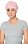 The Headscarves Women's Bamboo & Elastane Turban Chemo Beanie Scarf Cap with Rouched Band in Printed for Cancer Patients (Hs 119_Multicolor)