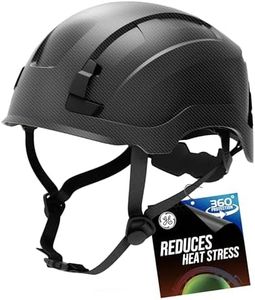 GE Safety Helmet: ANSI Type 2 Class G & E, Advanced Impact Technology, Ultra Comfortable Memory Foam, Heat Stress Reduction, Compatible w/Accessories, Adjustable Size, Black, Non-Vented OSHA Approved