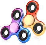 Fidget Spinner 2 Pack, Metal Fidget Spinners Fidget Toys for Kids - Stocking Stuffers for Kids, Stress Relief Hand Spinner for ADHD Christmas Autism Gifts, Stocking Stuffers for Boys Girls