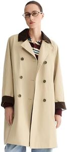 Orolay Women's Oversized Double Breasted Trench Coat Casual Barn Jacket Windproof Outerwear for Spring Fashion Khaki X-Small