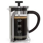 InstaCuppa French Press Coffee Maker 600 ML - Aero Edition with Neoprene Sleeve for Extra Protection, Stainless Steel
