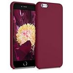 kwmobile Case Compatible with Apple iPhone 6 Plus / 6S Plus Case - TPU Silicone Phone Cover with Soft Finish - Rhubarb Red