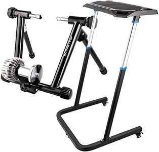 Alpcour Fluid Bike Trainer Stand for Indoor Riding – Portable Stainless Steel Indoor Trainer, Noise Reduction, Progressive Resistance, Dual-Lock System – Portable Multi-Tasking Fitness Desk