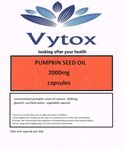 Pumpkin Seed Oil (2000MG) 240 Maximum Strength Capsules EFAs. Healthy Prostate, by vytox, Vegetarian.