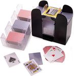 Brybelly Ultimate 6 Deck Battery-Operated Automatic Electric Card Shuffler - Shuffler, 12 Decks of Cards and Carousel