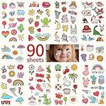 Metker 90 sheets (1000 patterns) kids waterproof Temporary Tattoos, children's temporary tattoo toys,suitable for birthday parties,group activities,toy patterns.