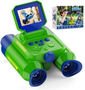Kigtoy Binoculars for Kids with Night Vision,48MP HD Digital Camera,STEM Educational Outdoor Toys with 2.4" IPS Screen for Boys & Girls,Birthday Gift for Kids Age 3-12,Green
