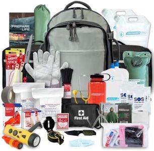 Emergency Zone Stealth Tactical 2-Person, 72-Hour Emergency Survival Kit, Wilderness Survival Gear, Waterproof & First Aid, Food & Water, Ready for Earthquake, Wildfires, Disaster Preparedness