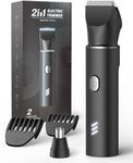 Body Hair Trimmer Men, Ball Trimmer Men, Electric Groin & Pubic Hair Trimmer, Body Groomer Men, Replaceable Ceramic Blade Heads Pubic Hair Trimmer for Men Razor,2-IN-1 Ball Shaver Grooming Kit for Men