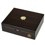 Slege Cigar Humidors, Humidor Cigar Box, Spanish Cedar Cigar Box,Cigar Case with Cigar Humidifier,Hygrometer,Divider -Men's Gift,Cuba Cigar Accessories (10~30 Cigars)