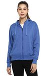 Alan Jones Clothing Women's Cotton Hooded Neck Regular Fit Hoodie (Wm17-Ss01-Rmil-S_Royal Melange_Blue_S)