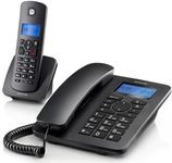 Motorola C4201 Corded & Cordless Home Phone Combo, Landline House Phone, Home Office Phone