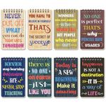 Koogel 8PCS Pocket Notebooks, 7.6x12.7cm Small Spiral Notepads with Lined Pages Mini Spiral Notebook Inspiring Notebooks for School Office Home Gifts