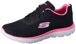 Skechers Womens Summits - 896219id Black/HOT Pink Casual Shoe - 6 UK (9 US) (896219ID-BKHP)