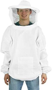 VIVO Professional White XXL Beekeeping Suit, Jacket, Pull Over, Smock with Veil BEE-V105XL2