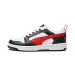 Puma Unisex Adults Rebound V6 Low Sneakers, Puma White-For All Time Red-Puma Black, 8 UK