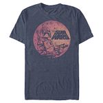 STAR WARS Men's Big & Tall Fett Up T-Shirt, Navy Heather, Large