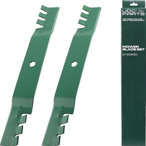 UDC Parts GY20850 Mower Blades for John Deere 42 Inch D105 D130 S100 S110 S240 X300 E100 E110 LA135 Replaces OEM no. AM141033 GX22151 AM131033 AM137333 / Gator Mulching Blades 2 Pack
