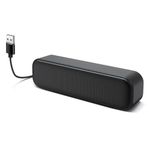 USB Computer Speaker,Wired Mini Soundbar Speaker,Laptop Stereo Speaker with Space Saving Design for Computer Laptop Desktop PC Dorm Office Desk