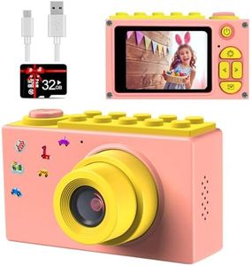 BlueFire Kids Camera 8MP HD Digital Camera for Kids, Mini 2 Inch Screen Children's Camera with 32GB SD Card, Birthday/Christmas/New Year Toys for 4 5 6 7 8 9 10 Year Old Girls(Pink)