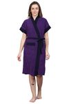 Poorak Bathrobes for Women & Bathrobes for Girls: Everyday Terry Unisex Collection with Kimono Collar, Half Sleeve, 1 Pocket | Soft & Lightweight Comfort bath robe