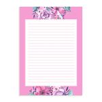 Letter Stationery Paper - Perfect for Writing Poems, Lyrics and Letters (with Kraft Envelopes) (Fainted Fuschia)