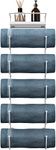 Sorbus Bathroom Towel Holder - 5 Tier Metal Towel Rack with Wood Shelf for Rolled Bath Towels, Washcloths, Linens, Hand Towels, Soaps & Accessories - Wall Mounted Towel Rack for Bathroom Towel Storage