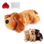 IFOYO Puppy Heartbeat Stuffed Toy, Puppy Calming Create Training Sleep Aid Behavioral Aid Dog Toys Pet Anxiety Relief and Calming Aid (Brown)