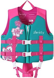 Zeraty Toddler Swim Vest Neoprene Kids Float Jacket Swimming Aid for Children with Adjustable Safety Strap Age 2-9+ Years/36-88Lbs