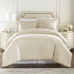 HC Collection 1500 Thread Count Egyptian Quality Duvet Cover Set, 3pc Soft, Full/Queen-Cream