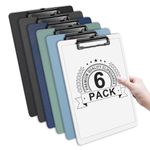 Clipboards - A4 - Plastic - 6 Pack, Offshifter Writing Clipboards with Heavy Duty Clips, Sturdy and Durable, Multi-Pack of Clipboards to Enhance The Writing Experience