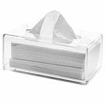 Clear Acrylic Tissue Box Holder wit