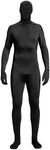 Full Bodysuit Unisex Spandex Stretch Adult Costume Zentai Disappearing Man Body Suit, Black, XX-Large