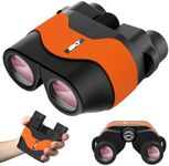 Binoculars for Kids,15X36 Compact Binocular for Adults,BAK4 Prism FMC Lens,IPX7 Waterproof Binoculars for Bird Watching,Easy Focus Binoculars Outdoor Sport,Hunting,Theater and Concerts(Orange)