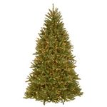 National Tree 7.5 Foot Dunhill Fir Tree with 750 Clear Lights, Hinged (DUH-75LO)