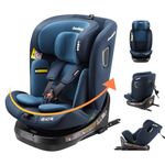 Jovikids ISOFIX Car Seat 360° for 40-150cm Baby Children, Rotating Car Seat for Newborn 0-12 years, ECE R129/E4, Fixations ISOFIX, Top Tether - Blue