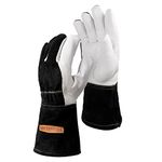 YESWELDER Premium Goatskin TIG Welding Gloves | Top Grain Leather | High Dexterity |True - Fit-M