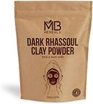 MB Herbals Dark Rhassoul Clay Powder (Dark Brown) 227G (8 oz / 0.5 lb) | External Use Only | Product of India