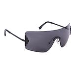 Voyage UV Protected Black Wrap-Around Sunglasses for Men & Women (3568MG4115)