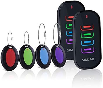 Simjar 2020 New Key Finder with an Extra Transmitter & Long Chains, Wireless Remote Control RF Key Finder Locator for Keys Wallet Phone Glasses Luggage Pet Tracker