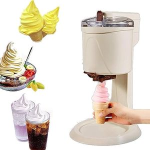 Ubervia Soft Serve Ice Cream Machine, Home DIY KitAutomatic Mini Fruit Healthy, Simple One Push Operation 20